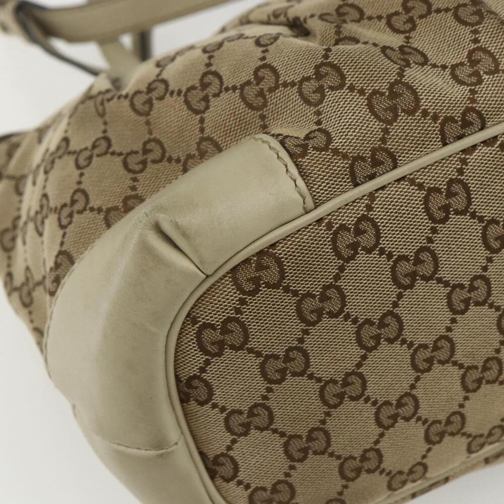 GUCCI GG Canvas Hand Bag 2way Beige Gold 247902 Auth 151442 - Picture 10 of 16
